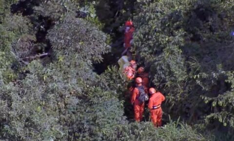 Helicóptero cai em área de mata na Vista Chinesa e quatro pessoas morrem