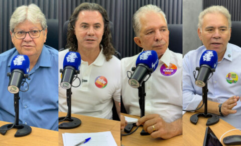 Pesquisa Data Ranking/Fonte83: João lidera com 58,1%, Veneziano tem 40,1%, Nabor 20,8% e Queiroga 11,5%