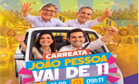 Lucas Ribeiro promove grande carreata em João Pessoa neste domingo ao lado de aliados